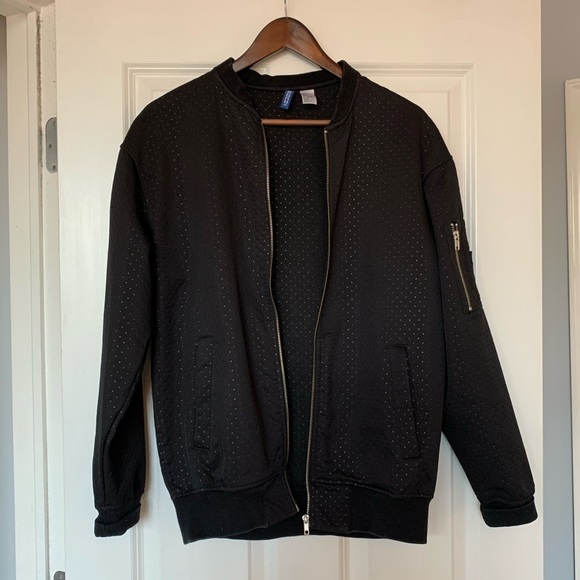 Men’s H&M Black Bomber - Picture 1 of 4